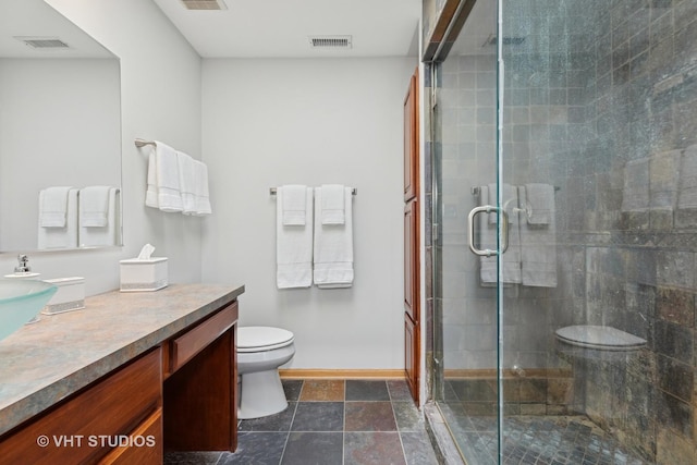 4335 Dewey Ave, Matteson, IL 60443 - full bath featuring vanity, a stall shower, and stone finish floors