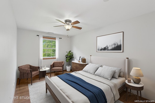 4335 Dewey Ave, Matteson, IL 60443 - bedroom with wood finished floors and ceiling fan