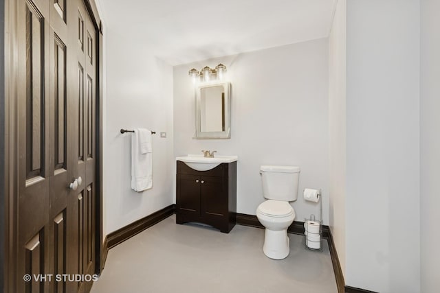 4335 Dewey Ave, Matteson, IL 60443 - half bath with vanity and concrete floors