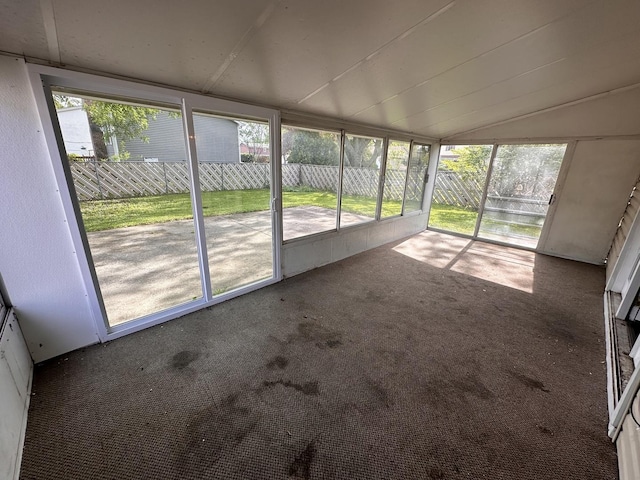 5911 Timberlane Rd, Matteson, IL 60443 - unfurnished sunroom featuring lofted ceiling