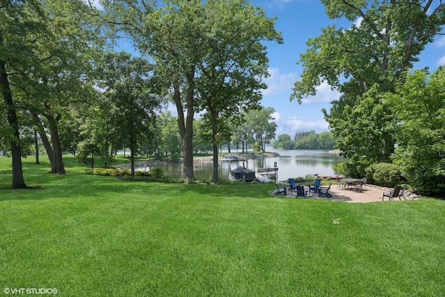 26874 N Countryside Lake Dr, Mundelein, IL 60060 - view of green lawn with a water view