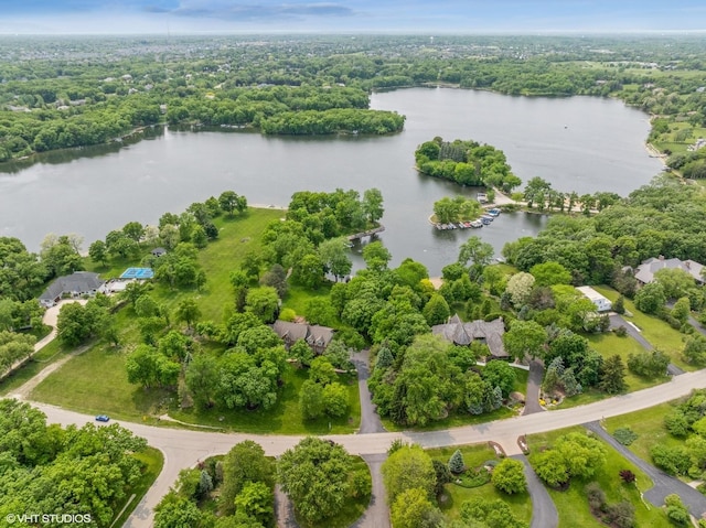 26874 N Countryside Lake Dr, Mundelein, IL 60060 - aerial view of a nearby body of water and a forest