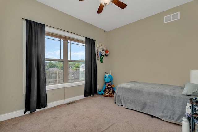 1200 Farmstone Dr, Diamond, IL 60416 - bedroom featuring carpet flooring, baseboards, and a ceiling fan