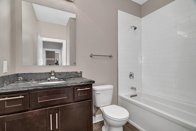 1200 Farmstone Dr, Diamond, IL 60416 - bathroom featuring vanity, toilet, and shower / bathtub combination