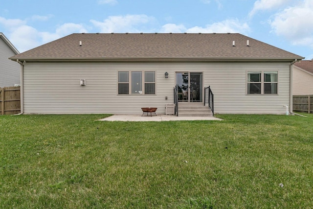 1200 Farmstone Dr, Diamond, IL 60416 - back of property with a patio and a shingled roof