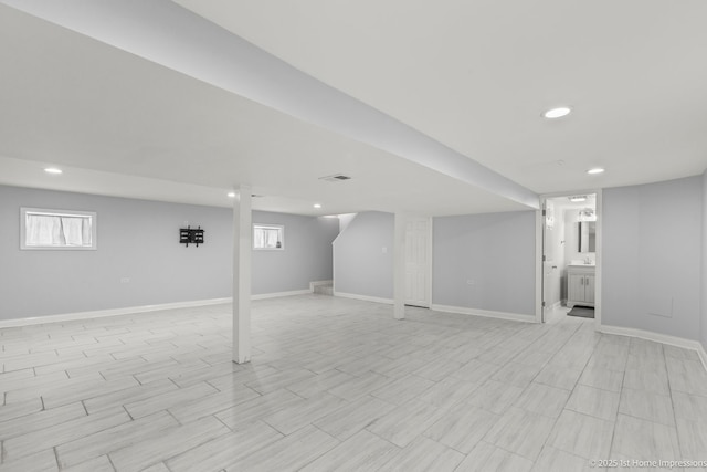 2312 S 1st Ave, North Riverside, IL 60546 - basement with recessed lighting and baseboards