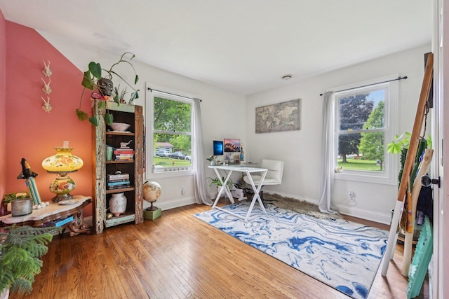 324 W Crystal Lake Ave, Crystal Lake, IL 60014 - office area with wood finished floors and baseboards