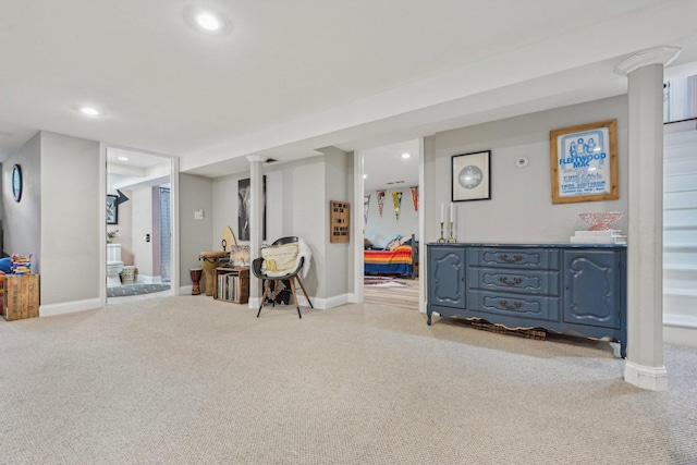 324 W Crystal Lake Ave, Crystal Lake, IL 60014 - finished basement with carpet flooring, recessed lighting, and baseboards