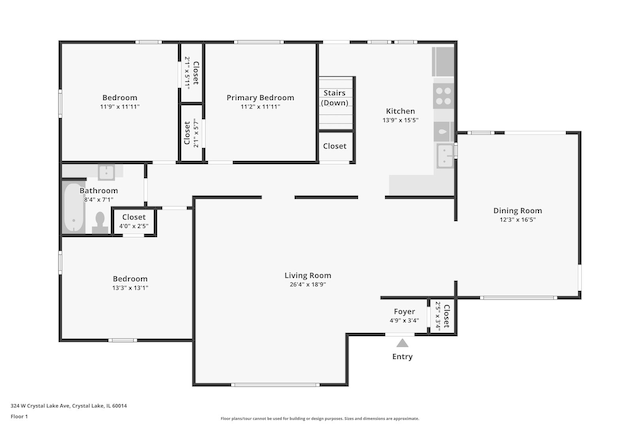 324 W Crystal Lake Ave, Crystal Lake, IL 60014 - home floor plan