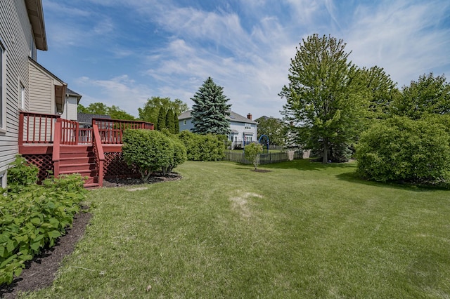 3744 Highknob Cir, Naperville, IL 60564 - view of yard featuring a wooden deck