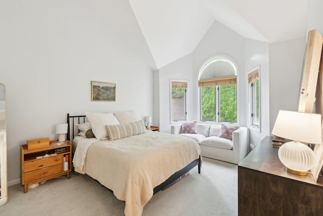 1248 W Fletcher St Unit C, Chicago, IL 60657 - bedroom featuring light carpet and high vaulted ceiling