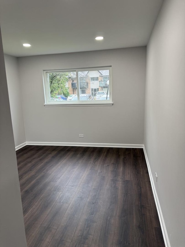 9B Kingery Quarter Unit 108, Willowbrook, IL 60527 - unfurnished room with healthy amount of natural light, dark wood-style flooring, and recessed lighting