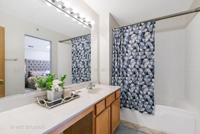 6417 Blue Sky Ln, Matteson, IL 60443 - full bathroom featuring ensuite bathroom, vanity, and shower / bath combo