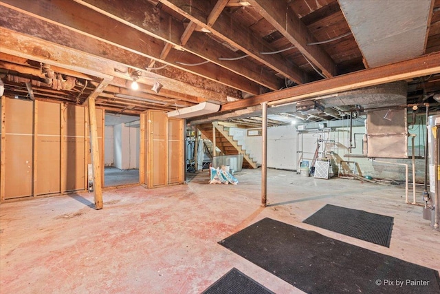 119 W S Ave, Spring Grove, IL 60081 - unfinished below grade area featuring stairs