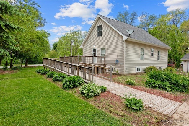119 W S Ave, Spring Grove, IL 60081 - view of side of property with a yard and a deck