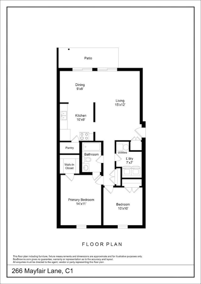266 Mayfair Ln Unit C1, Schaumburg, IL 60193 - room layout