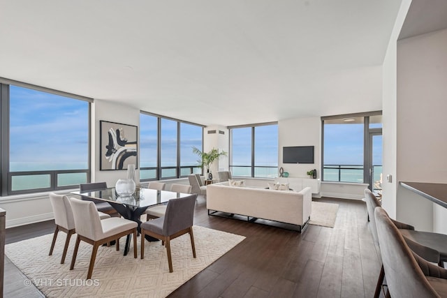 600 N Lake Shore Dr Unit 3411, Chicago, IL 60611 - dining room with dark wood-style floors