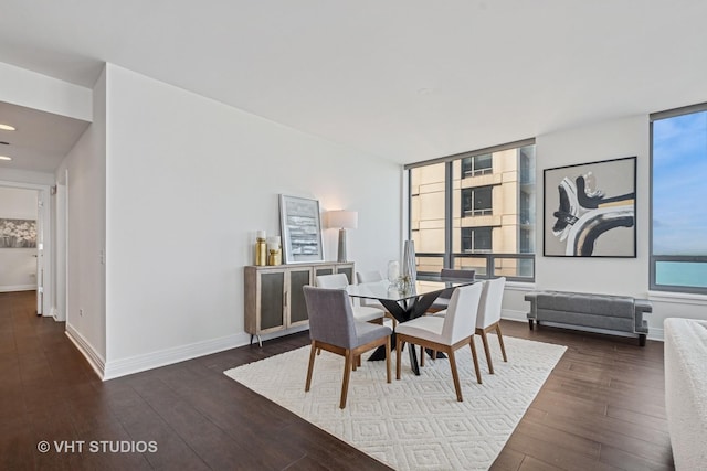 600 N Lake Shore Dr Unit 3411, Chicago, IL 60611 - dining room with dark wood-type flooring, baseboards, and recessed lighting