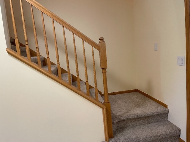 1181 Golf Ct, Dekalb, IL 60115 - stairway with carpet floors