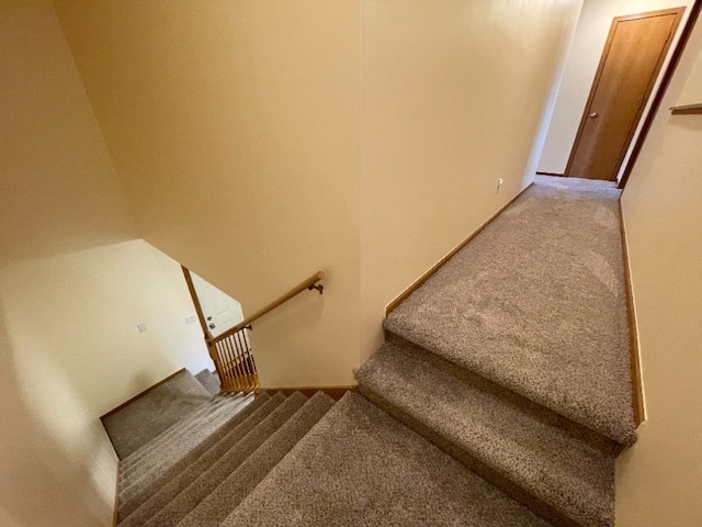1181 Golf Ct, Dekalb, IL 60115 - stairs featuring carpet floors