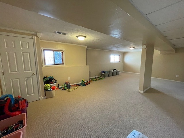 1181 Golf Ct, Dekalb, IL 60115 - below grade area featuring carpet and baseboards