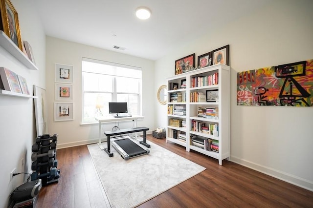 1950 Farnsworth Ln Unit 207, Northbrook, IL 60062 - office with dark wood-type flooring and baseboards