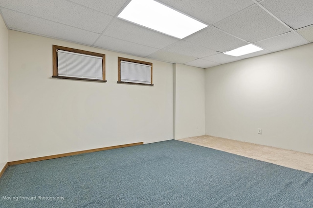 150 Meadows Ct, Sugar Grove, IL 60554 - spare room featuring carpet floors and a paneled ceiling