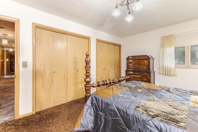 401 N 4th Ave, Chenoa, IL 61726 - bedroom with carpet flooring and two closets