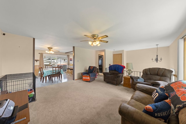 15424 David Ln, Oak Forest, IL 60452 - carpeted living area featuring ceiling fan