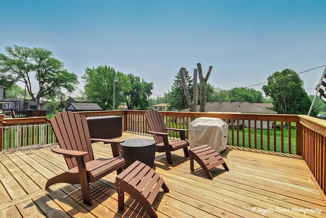 1503 Channel Beach Ave, Johnsburg, IL 60051 - deck featuring grilling area