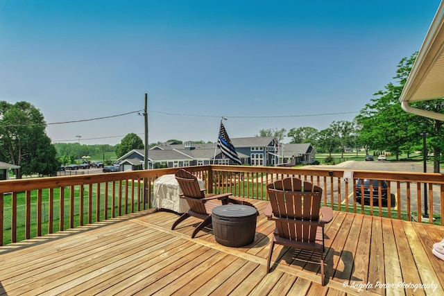1503 Channel Beach Ave, Johnsburg, IL 60051 - wooden deck with a yard