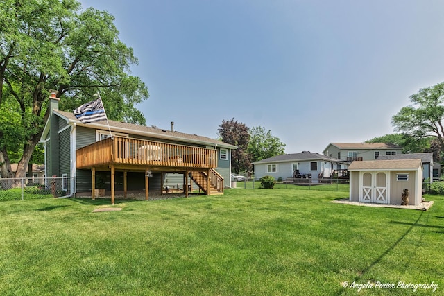1503 Channel Beach Ave, Johnsburg, IL 60051 - back of house featuring stairway, a deck, and a chimney