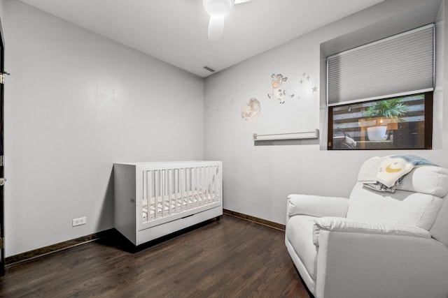 2150 W N Ave Unit 4, Chicago, IL 60647 - bedroom featuring wood finished floors, baseboards, and a ceiling fan