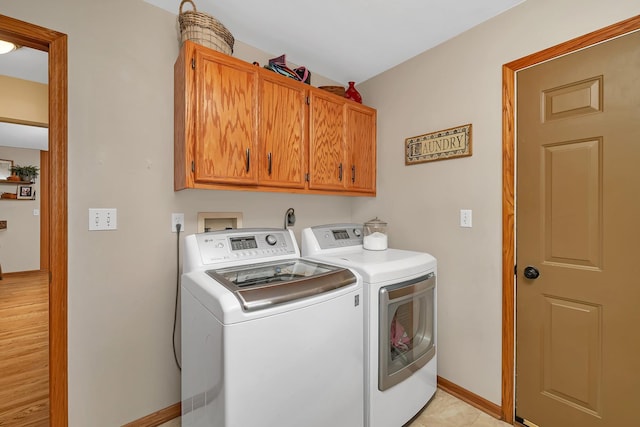 605 Feeney Dr, Minooka, IL 60447 - washroom with independent washer and dryer, cabinet space, and baseboards