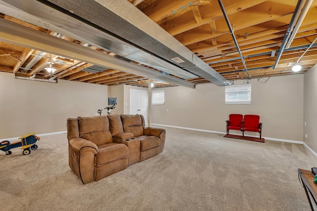 605 Feeney Dr, Minooka, IL 60447 - carpeted living room featuring baseboards