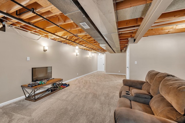 605 Feeney Dr, Minooka, IL 60447 - carpeted living room with baseboards