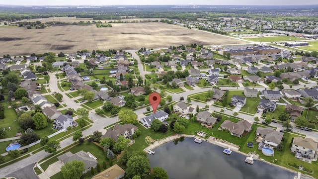 605 Feeney Dr, Minooka, IL 60447 - aerial overview of property's location with a large body of water and nearby suburban area