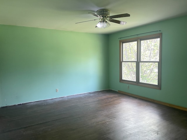 3400 N Buffalo Grove Rd, Arlington Heights, IL 60004 - spare room featuring dark wood finished floors and a ceiling fan