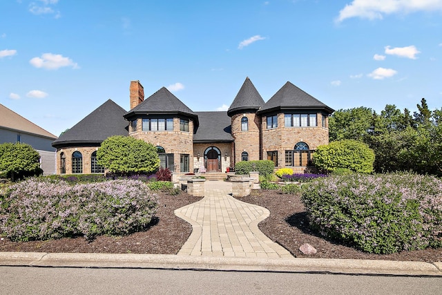 45 Silo Ridge Rd, Orland Park, IL 60467 - french country home featuring a chimney and brick siding