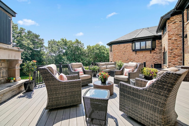 45 Silo Ridge Rd, Orland Park, IL 60467 - wooden terrace with an outdoor living space