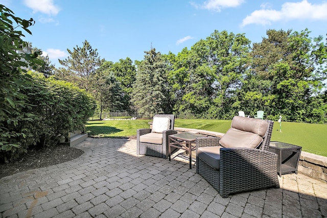 45 Silo Ridge Rd, Orland Park, IL 60467 - view of patio / terrace with an area to practice putting and view of scattered trees