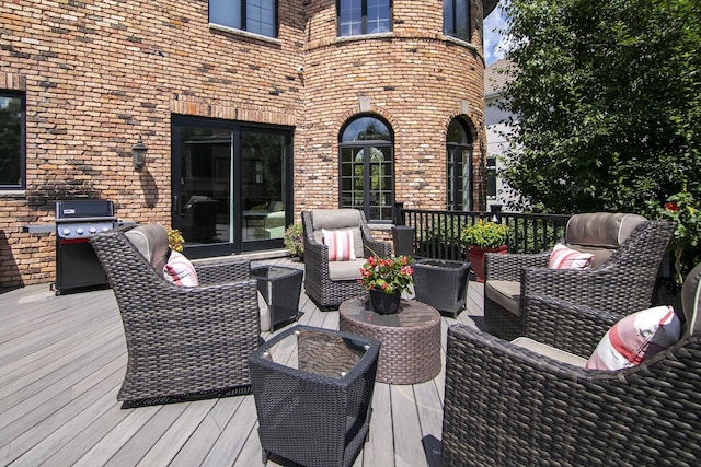 45 Silo Ridge Rd, Orland Park, IL 60467 - wooden deck with outdoor lounge area and grilling area