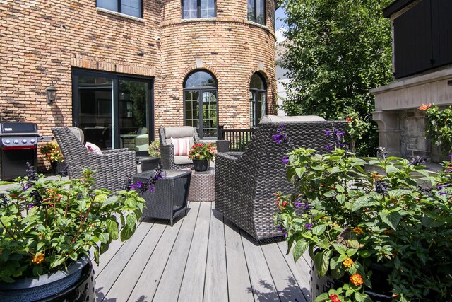 45 Silo Ridge Rd, Orland Park, IL 60467 - deck with an outdoor living space and a grill