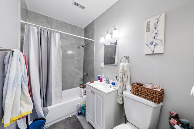 8543 S Burley Ave, Chicago, IL 60617 - full bathroom featuring toilet, vanity, and shower / bathtub combination with curtain