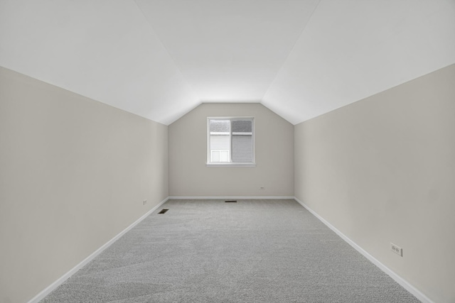 653 Fairview Ln, South Elgin, IL 60177 - additional living space featuring lofted ceiling, carpet flooring, and baseboards