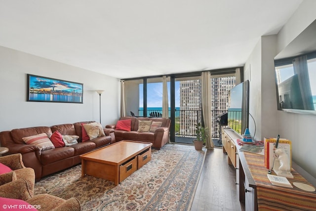 1636 N Wells St Unit 2601, Chicago, IL 60614 - living area with wood finished floors and a wall of windows