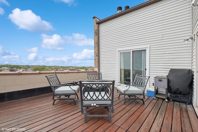 1625 N Western Unit 502, Chicago, IL 60647 - wooden terrace featuring outdoor dining area
