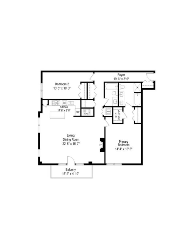 550 W Fulton St Unit 404, Chicago, IL 60661 - home floor plan