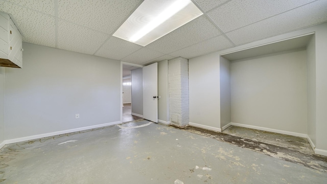 325 Goodrich St, Belvidere, IL 61008 - finished basement featuring a paneled ceiling and baseboards