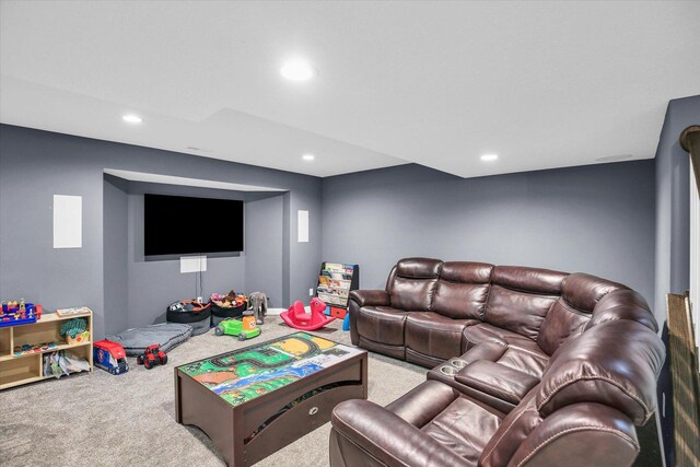 1407 Winterberry Rd, Savoy, IL 61874 - carpeted living area featuring recessed lighting